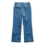 Thereabouts Little & Big Girls Cropped High Rise Adjustable Waist Stretch Regular Fit Wide Leg Cropped Jean