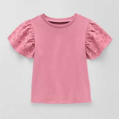 Okie Dokie Toddler & Little Girls Round Neck Short Sleeve T-Shirt
