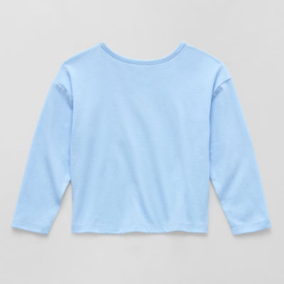 Okie Dokie Toddler & Little Girls Round Neck Long Sleeve Graphic T-Shirt