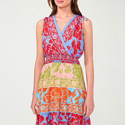 Sam And Jess Womens Sleeveless Floral Maxi Dress