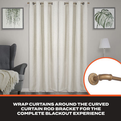 Sun Zero Room Darkening Bronn Industrial 3/4 IN Curtain Rod