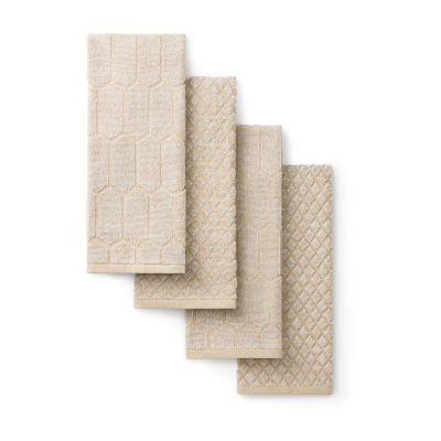 Martha Stewart Honeycomb Chambray 4-pc. Kitchen Towel Set