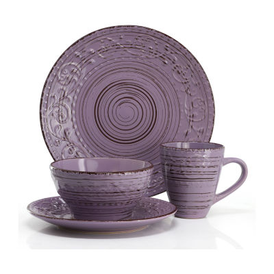 Elama Malibu Mica 16-pc. Stoneware Dinnerware Set