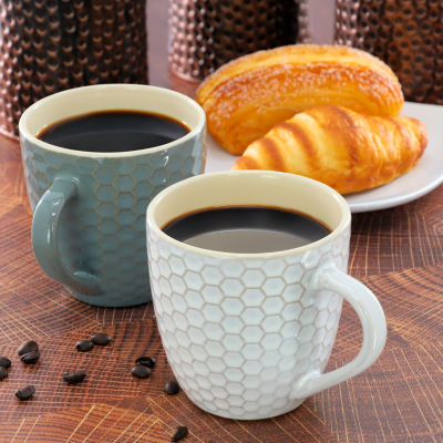 Elama Honey Bee Assorted 6-pc. Geometric Coffee Mug