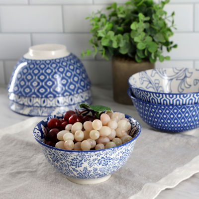 Elama Moxy 6 Piece Porcelain Salad Bowl