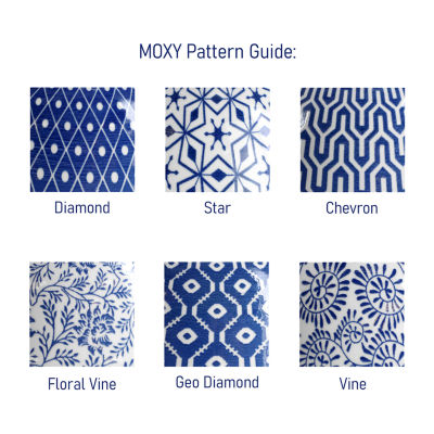 Elama Moxy 6 Piece Porcelain Salad Bowl