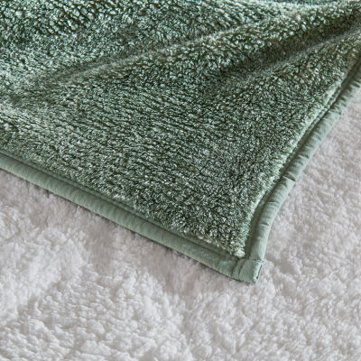 Brooklyn Loom Heathered Sherpa Blanket