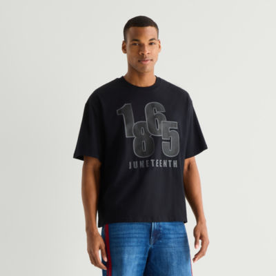 Hope & Wonder Mens Crew Neck Short Sleeve T-Shirt, Color: Black