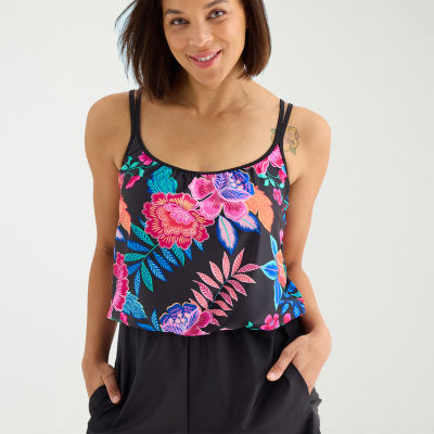 Sonnet Shores Womens Floral Swim Romper