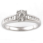 Round 1/2 CT. T.W. Diamond Side Stone Bridal Set in 10K or 14K White Gold