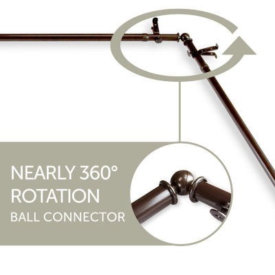 Rod Desyne Corner 13/16 IN Adjustable Curtain Rod