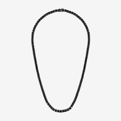 Mens Black Spinel Sterling Silver 22 Inch Tennis Necklace JCPenney