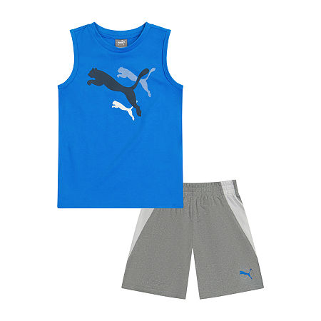 PUMA Little Boys 2-pc. Short Set, 5, Blue