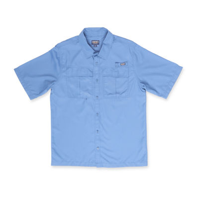 Smiths Workwear Performance Fishing Mens Short Sleeve Regular Fit Button-Down Shirt