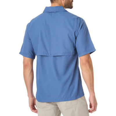Smiths Workwear Performance Fishing Mens Short Sleeve Regular Fit Button-Down Shirt