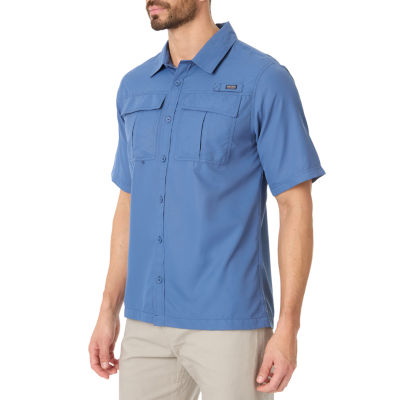 Smiths Workwear Performance Fishing Mens Regular Fit Short Sleeve  Button-Down Shirt