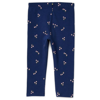 Okie Dokie Baby Girls Mid Rise Full Length Leggings