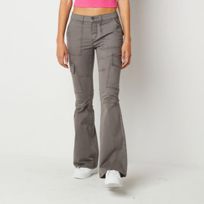 Arizona Womens Low Rise Flare Cargo Pant-Juniors