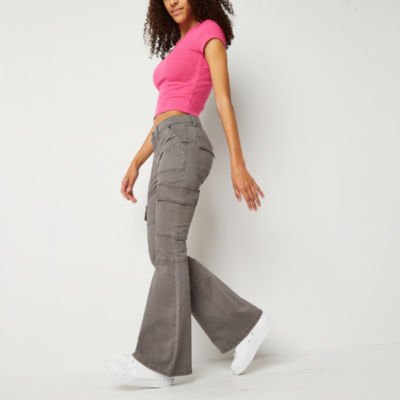 Flare Cargo Pants (Grey) –