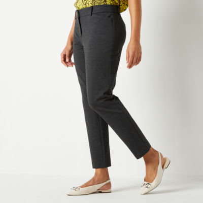 Liz Claiborne-Plus Emma Womens Mid Rise Slim Fit Ankle Pant - JCPenney