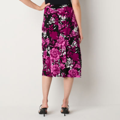 Black Label by Evan-Picone Womens Midi Skirt