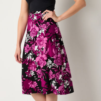 Black Label by Evan-Picone Womens Midi Skirt