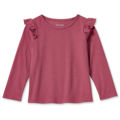 Okie Dokie Toddler & Little Girls Round Neck Long Sleeve T-Shirt
