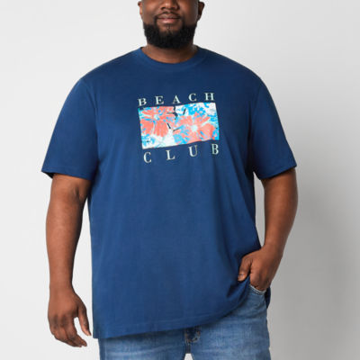 St. John's Bay Big and Tall Mens Crew Neck Short Sleeve Regular Fit Americana Graphic T-Shirt