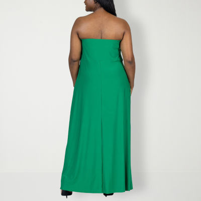 24seven Comfort Apparel Womens Plus Sleeveless Maxi Dress