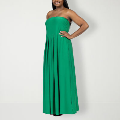 24seven Comfort Apparel Womens Plus Sleeveless Maxi Dress