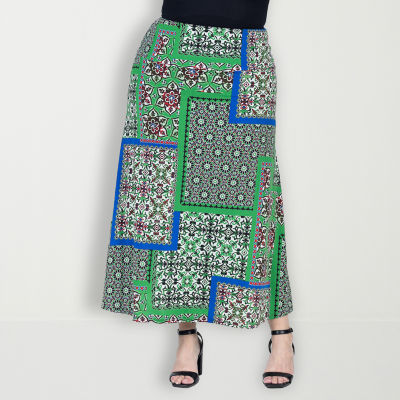 24seven Comfort Apparel Womens Maxi Skirt - Plus
