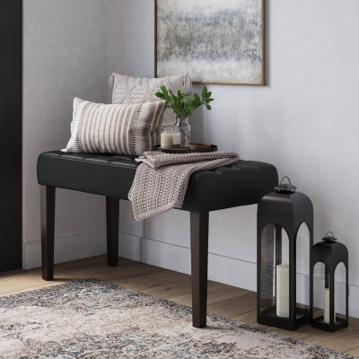 Corliving California 24 Panel Tufted Bench