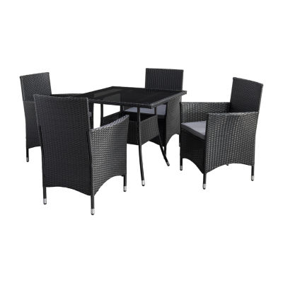 Parksville Patio Collection 5-Piece Dining Set With Arm Chairs