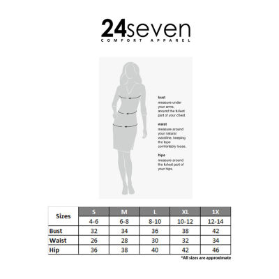 24seven Comfort Apparel Womens Stretch Fabric Midi A-Line Skirt