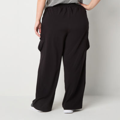 Xersion Womens Mid Rise Straight Active Cargo Pant-Plus