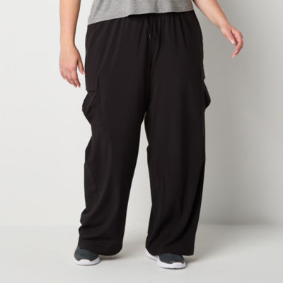 Xersion Womens Mid Rise Straight Active Cargo Pant-Plus