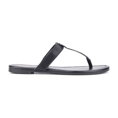 New York & Company Womens Adonia T-Strap Flat Sandals