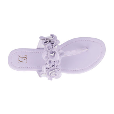 New York & Company Womens Liana T-Strap Flat Sandals
