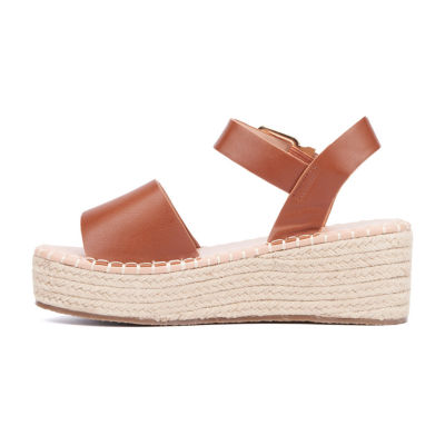 New York & Company Womens Elandra Espadrille Ankle Strap Flat Sandals