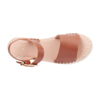 New York & Company Womens Elandra Espadrille Ankle Strap Flat Sandals