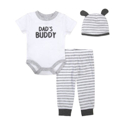 Baby Essentials Dad Dog Boys 4-pc. Crew Neck Short Sleeve Bodysuit Set