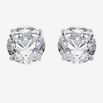 Ever Star 3 CT. T.W. Lab Grown White Diamond 14K White Gold 7.5mm Round Stud Earrings