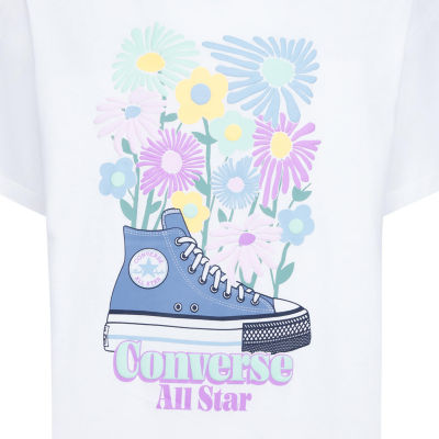 Converse Big Girls Crew Neck Short Sleeve Graphic T-Shirt