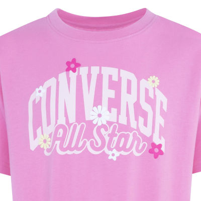 Converse Big Girls Crew Neck Short Sleeve T-Shirt