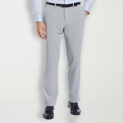 Savane Mens Slim Fit Flat Front Pant