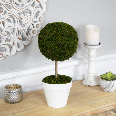 Northlight 16" Moss Ball Potted Tree Artificial Plant