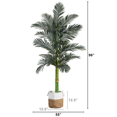 Nearly Natural 8' Golden Cane Palm Artificial Plant