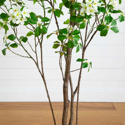 Nearly Natural 6' Dogwood With Real Touch Leaves Artificial Plant
