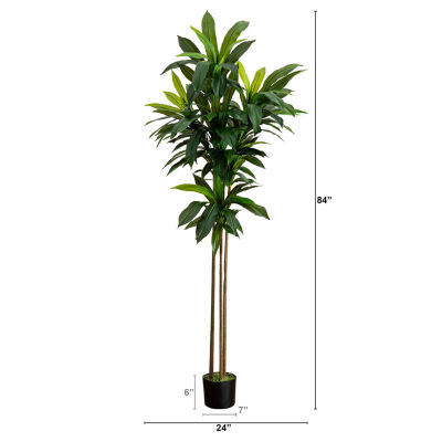 Nearly Natural 7' Dracaena With Real Touch Leaves Artificial Plant