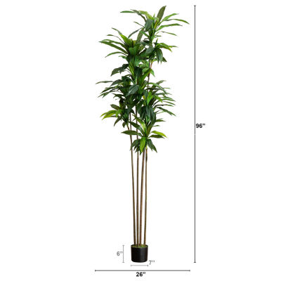 Nearly Natural 8' Dracaena With Real Touch Leaves Artificial Plant